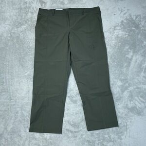 Kirkland Signature Women's Size 14 Travel Pants Green Nylon e0832